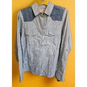 Old Ranch Long Sleeve Blue Button Up Shirt Women’s Small Nwt Excellent Cr2 Nice